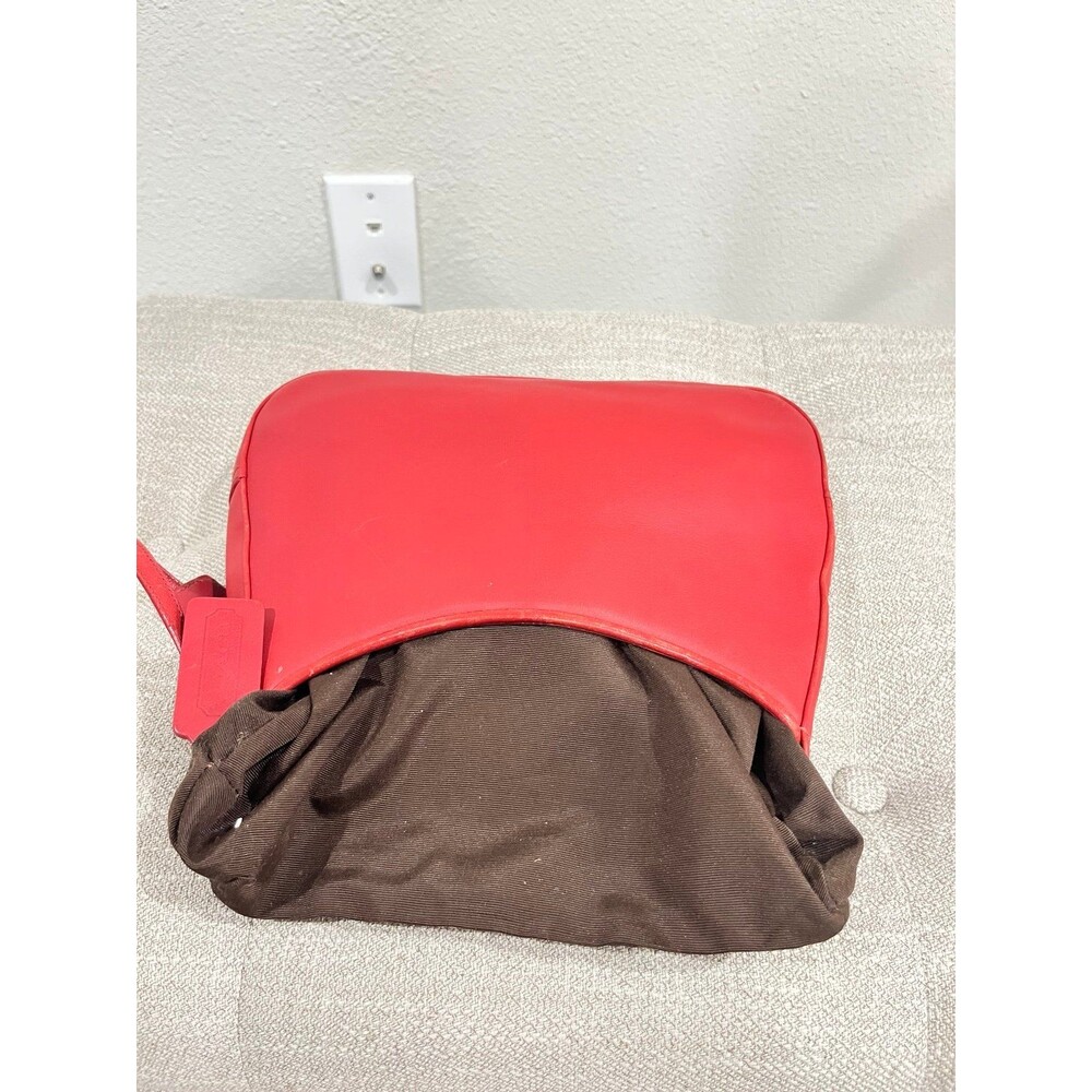Coach Red Leather Shoulder Bag Purse - Picture 4 of 8